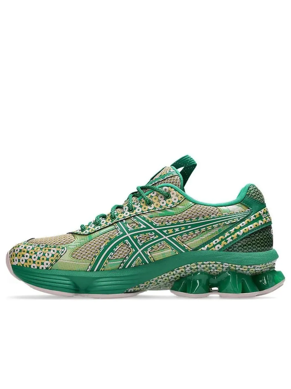 Кроссовки ASICS x Kiko Kostadinov Gel-Kinetic Fluent US7-S 'Watershed Rose Kale' — изображение 1 из 7, зеленый
