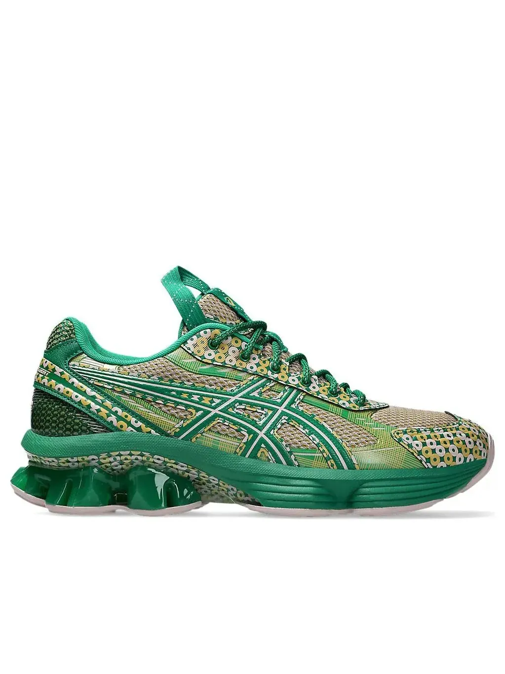 Кроссовки ASICS x Kiko Kostadinov Gel-Kinetic Fluent US7-S 'Watershed Rose Kale' — изображение 2 из 7, зеленый