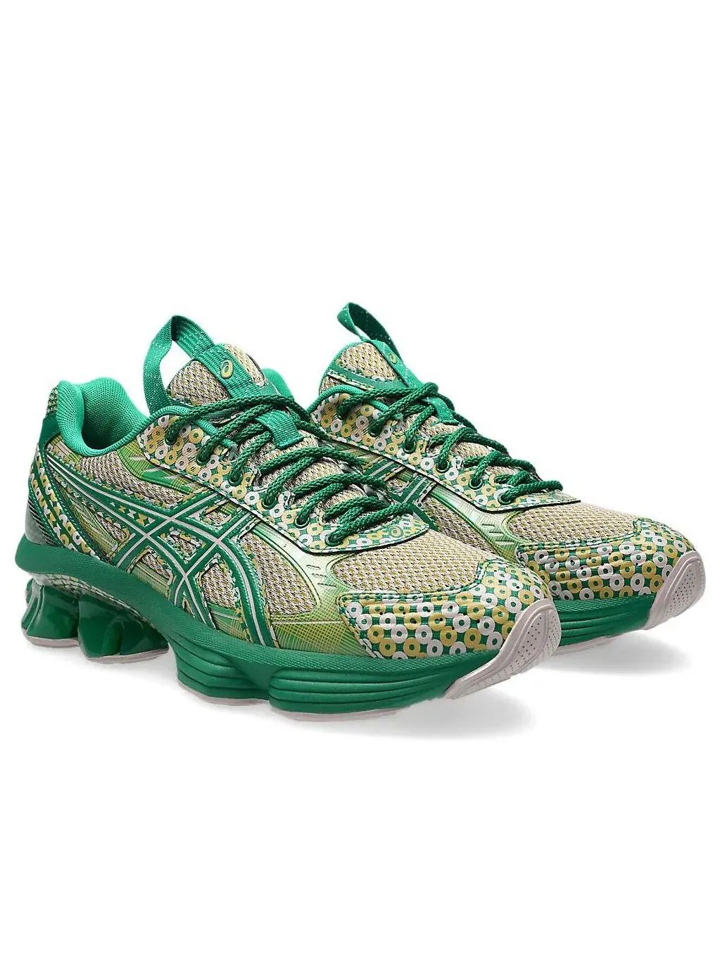 Кроссовки ASICS x Kiko Kostadinov Gel-Kinetic Fluent US7-S 'Watershed Rose Kale' — изображение 3 из 7, зеленый