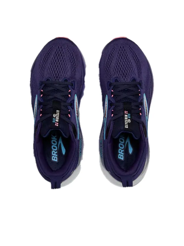 Кроссовки (WMNS) Brooks Glycerin GTS 22 'Blue Ribbon Peacoat Dianthus' — изображение 3 из 5, фиолетовый