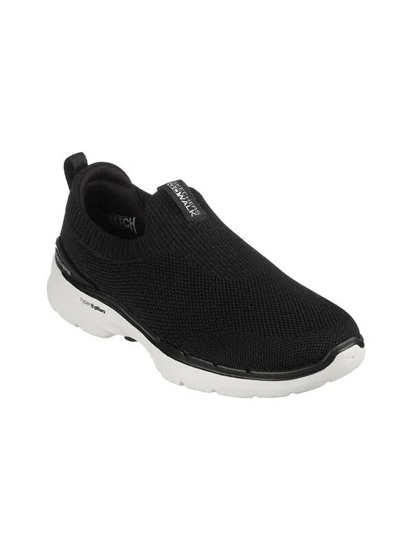 Кроссовки go walk 6 'black' Skechers — изображение 3 из 4, черный/белый