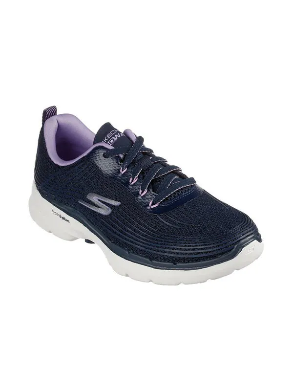 Кроссовки go walk 6 'black purple' Skechers — изображение 3 из 4, синий