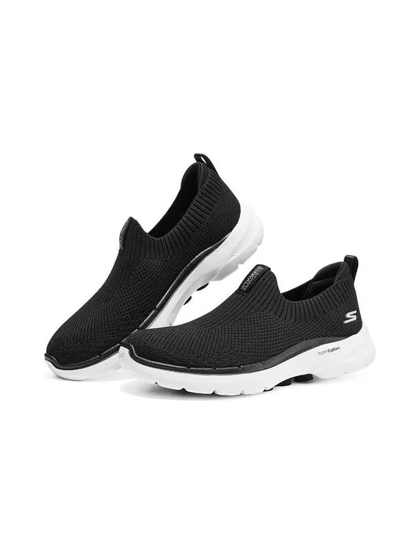 Кроссовки go walk 6 'black white' Skechers — изображение 3 из 4, черный/белый