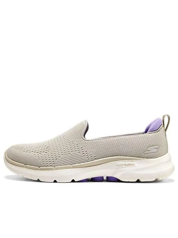 Кроссовки go walk 6 slip in fabulous view 'taupe lavender' Skechers — изображение 1 из 4, лавандовый