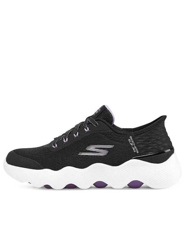 Кроссовки go walk massage fit 'black lavender' Skechers — изображение 1 из 4, черный