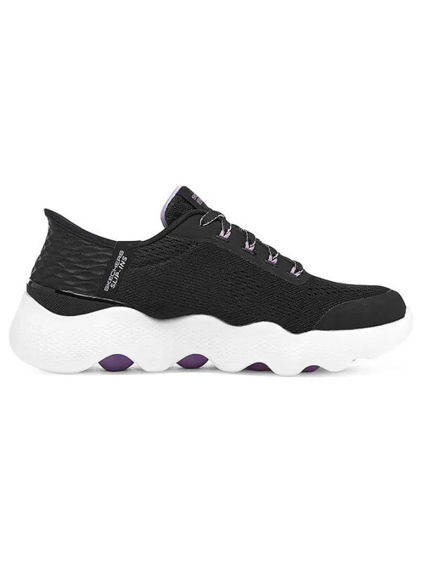 Кроссовки go walk massage fit 'black lavender' Skechers — изображение 2 из 4, черный