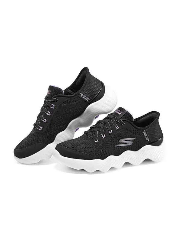 Кроссовки go walk massage fit 'black lavender' Skechers — изображение 4 из 4, черный