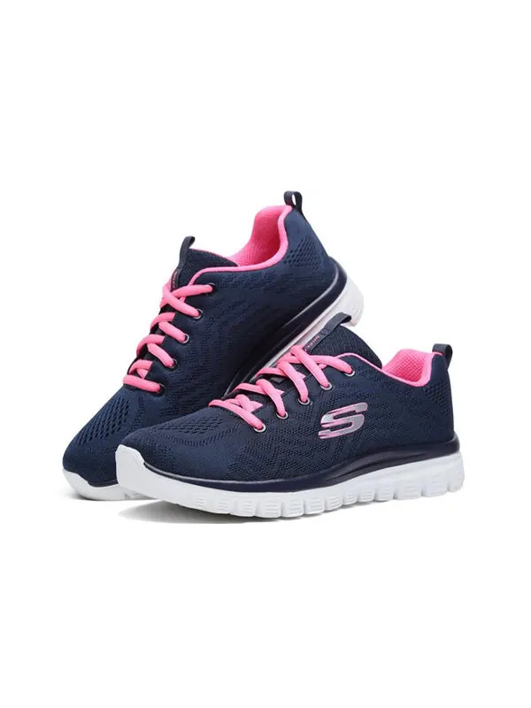 Кроссовки graceful get connected blue/white/pink Skechers — изображение 3 из 4, синий