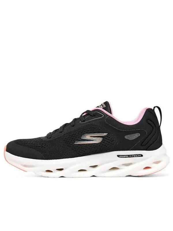 Кроссовки go run swirl tech 'black white pink' Skechers — изображение 1 из 4, черный
