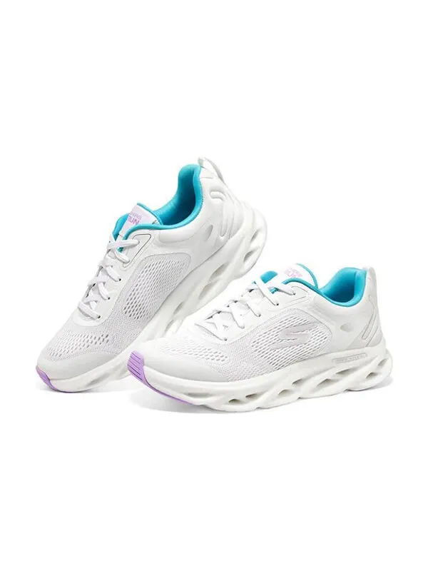 Кроссовки go run swirl tech 'white blue' Skechers — изображение 2 из 4, белый