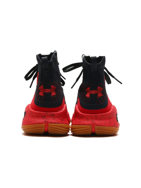 Кроссовки curry 4 'red black gum' Under Armour — изображение 3 из 4, красный