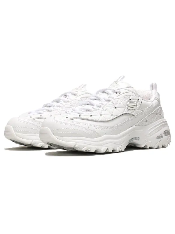 Кроссовки d'lites glamour feels low/dad shoes gs white Skechers — изображение 3 из 4, бежевый