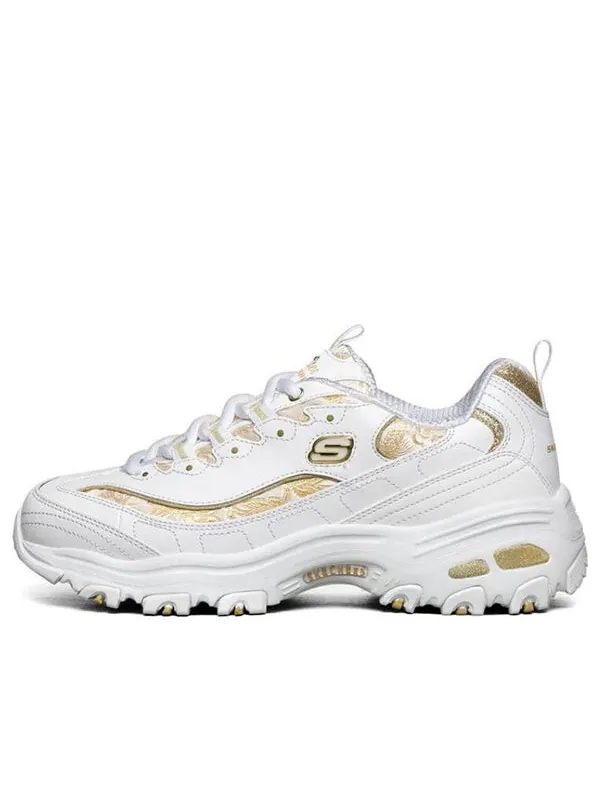 Кроссовки d lites 1.0 white/gold Skechers — изображение 1 из 4, белый/золотистый