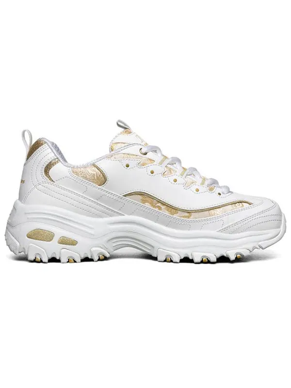 Кроссовки d lites 1.0 white/gold Skechers — изображение 2 из 4, белый/золотистый