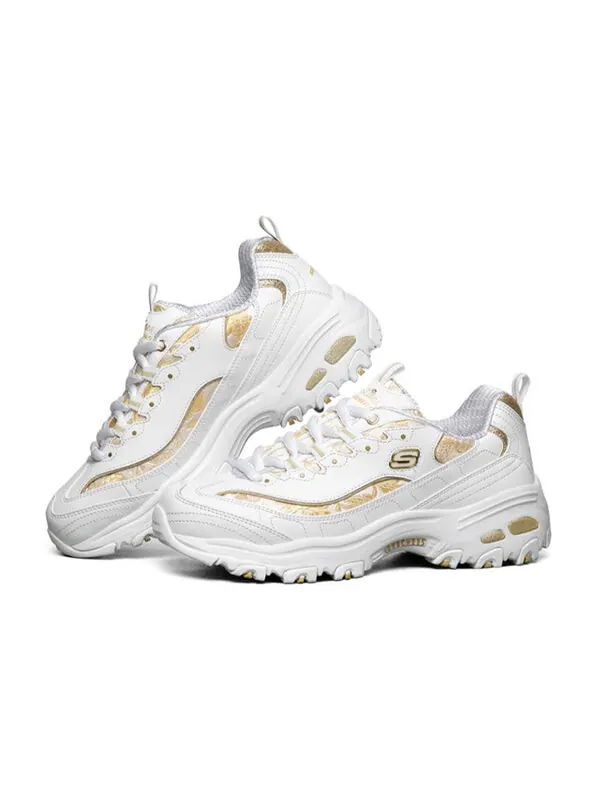 Кроссовки d lites 1.0 white/gold Skechers — изображение 3 из 4, белый/золотистый