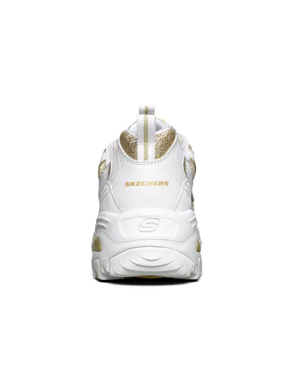 Кроссовки d lites 1.0 white/gold Skechers — изображение 4 из 4, белый/золотистый