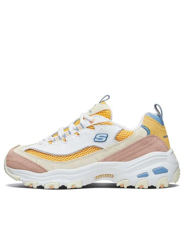 Кроссовки (WMNS) Skechers D'Lites 1.0 low running Shoes GS White/Yellow — изображение 1 из 4, белый/желтый