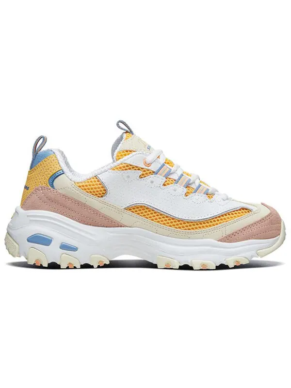 Кроссовки (WMNS) Skechers D'Lites 1.0 low running Shoes GS White/Yellow — изображение 2 из 4, белый/желтый
