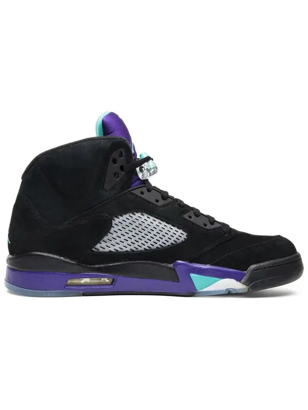 Кроссовки 5 retro 'black grape' Air Jordan — изображение 2 из 4, черный