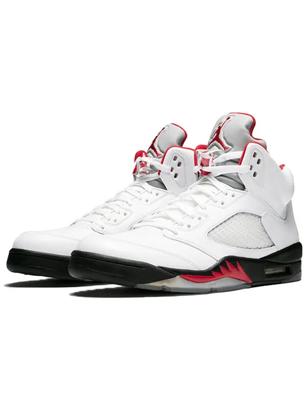 Кроссовки 5 ретро Air Jordan — изображение 3 из 4, белый/красный-черный