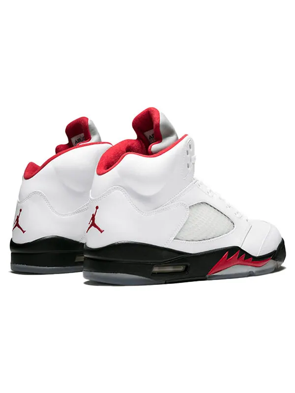 Кроссовки 5 ретро Air Jordan — изображение 4 из 4, белый/красный-черный