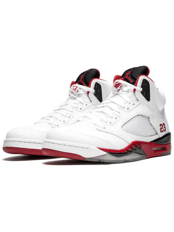 Кроссовки 5 ретро Air Jordan — изображение 3 из 4, белый/красный-черный
