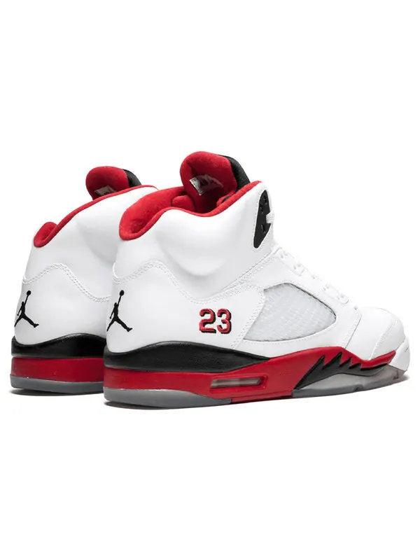 Кроссовки 5 ретро Air Jordan — изображение 4 из 4, белый/красный-черный