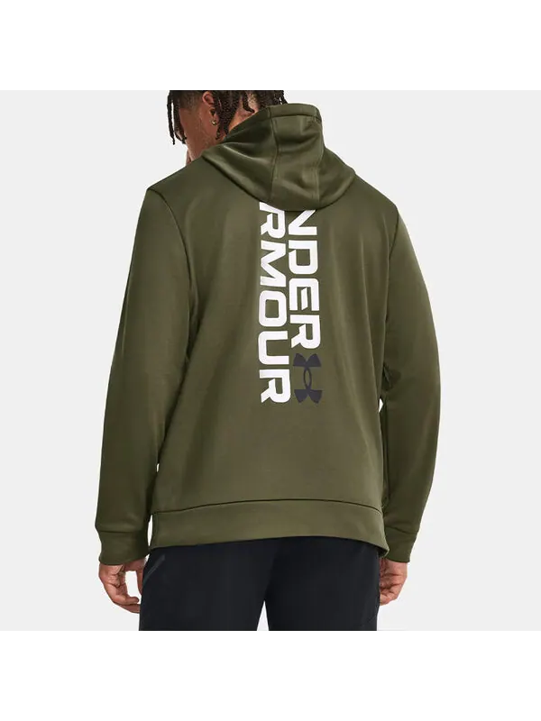 Кроссовки fleece graphic hoodied 'olive green' Under Armour — изображение 4 из 4, оливковый зеленый/белый