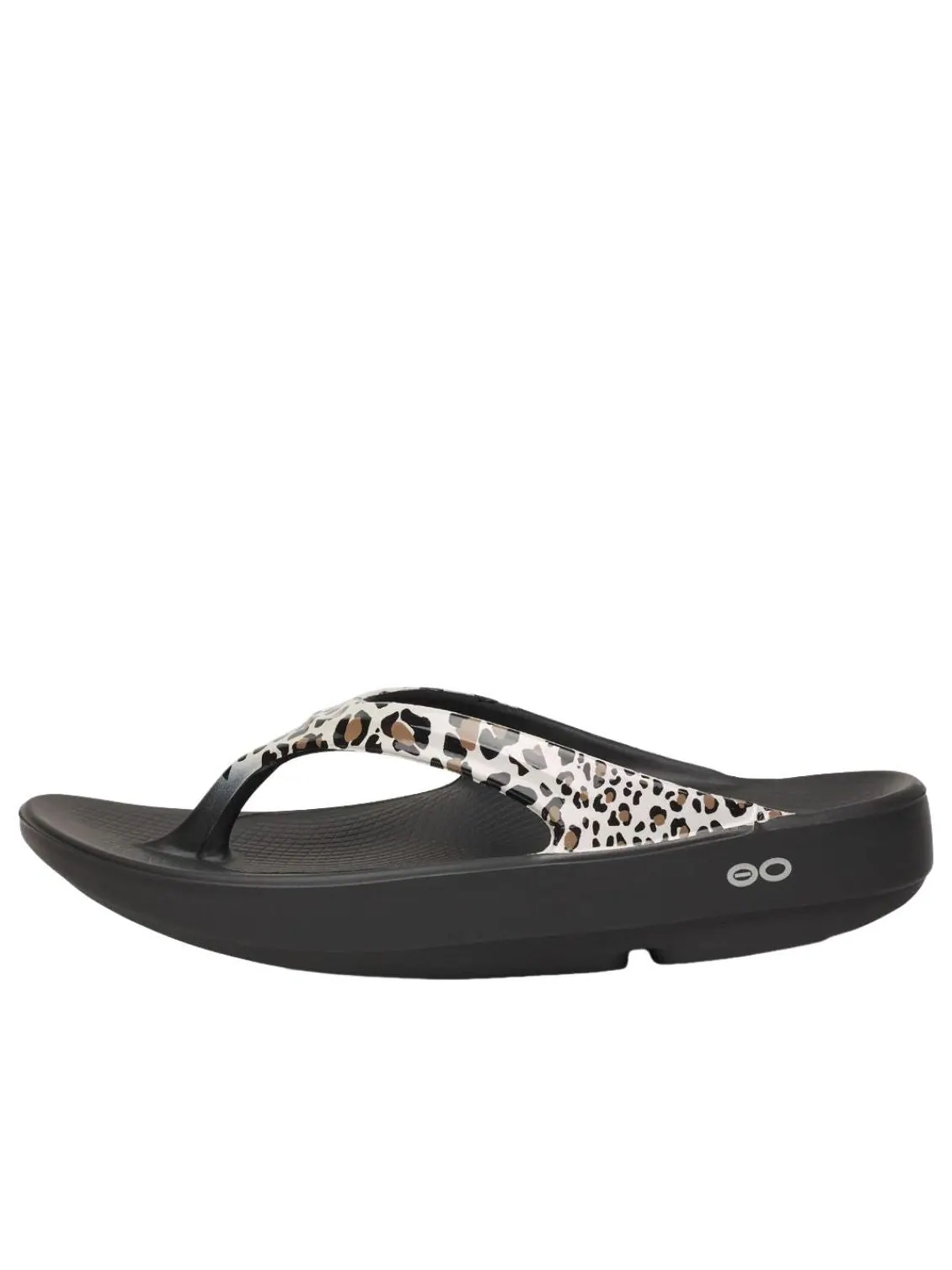 (WMNS) Сандалии Oofos OOlala 'Leopard' — изображение 1 из 4, черный