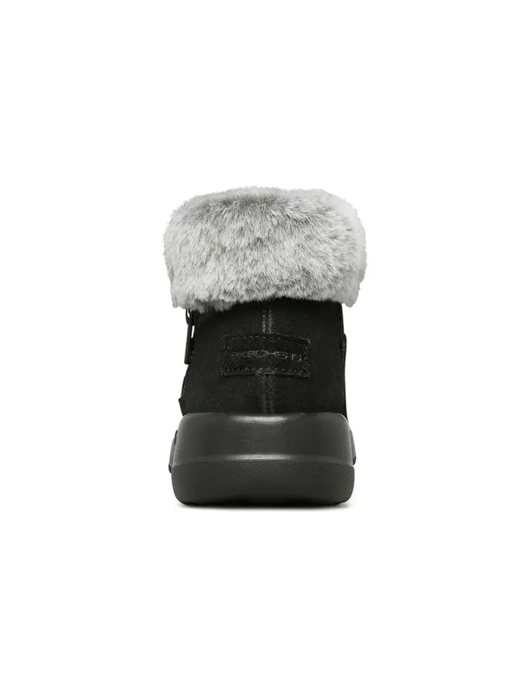 Ботинки (WMNS) Skechers On-The-Go Joy Snow Boots Fur 'Black White' — изображение 5 из 6, черный