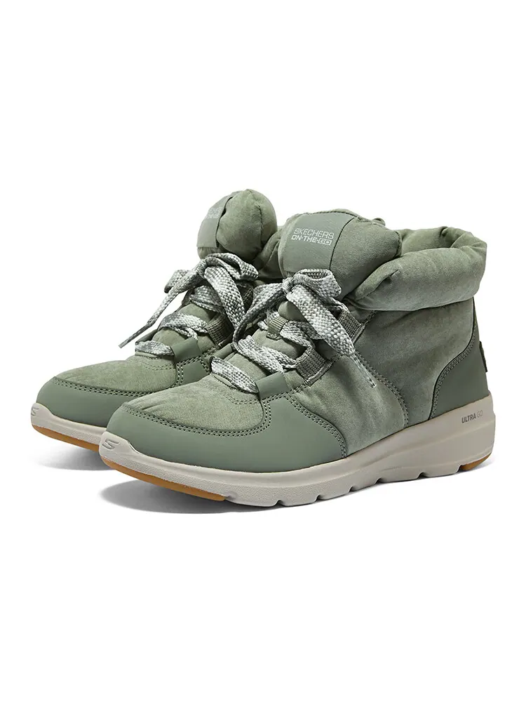 Зимние ботинки женские Skechers Glacial Ultra — изображение 4 из 6, оливковый зеленый