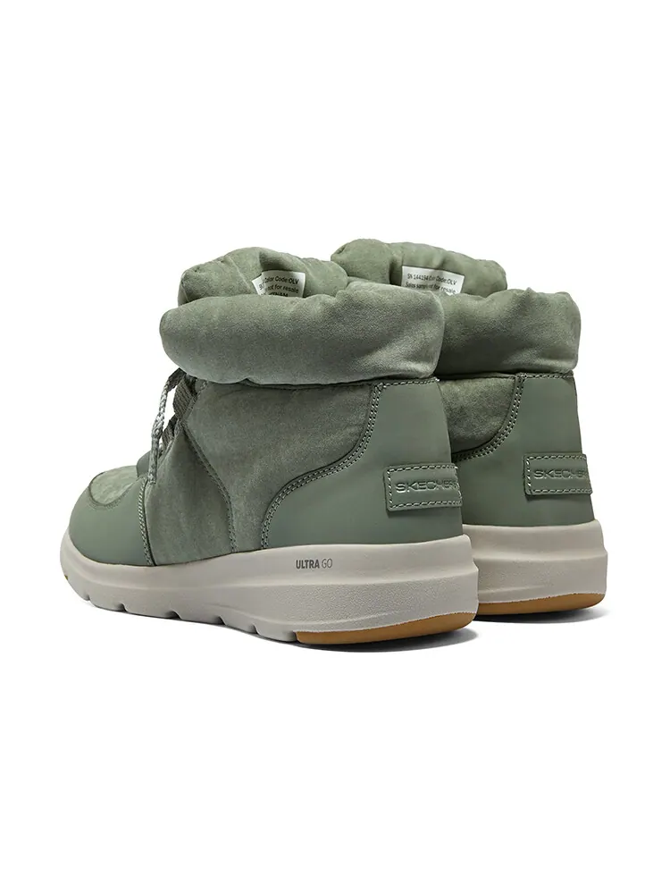 Зимние ботинки женские Skechers Glacial Ultra — изображение 5 из 6, оливковый зеленый
