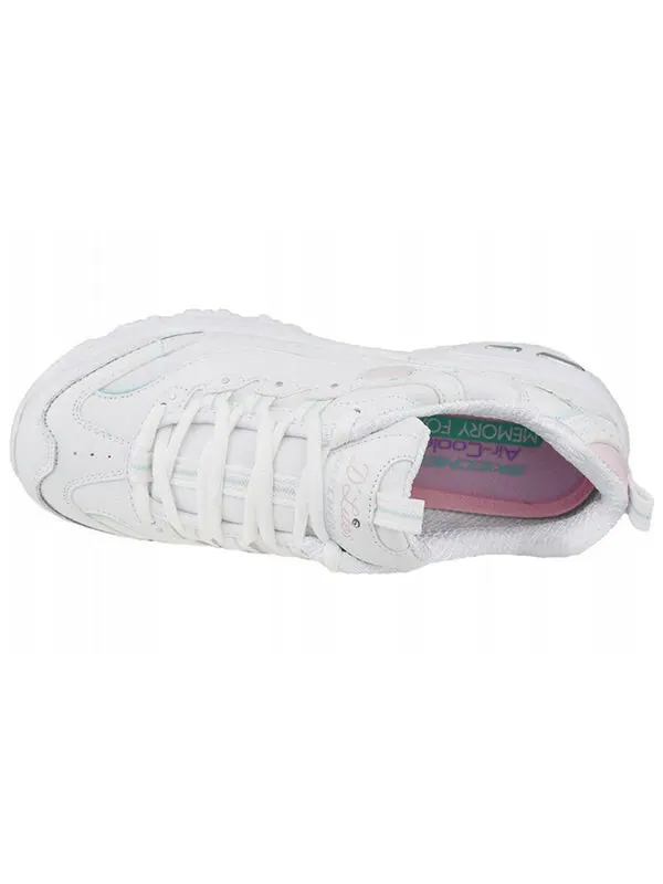 Кроссовки dlites sparkling rain 'white' Skechers — изображение 3 из 4, белый/розовый/зеленый