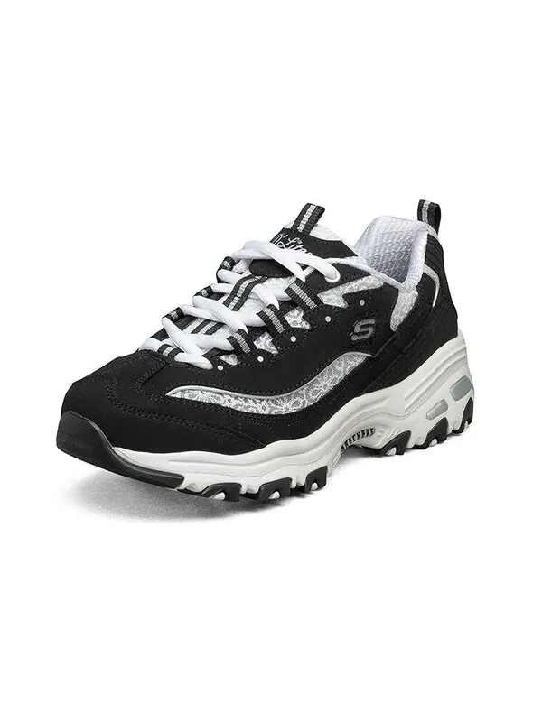 Кроссовки d lites 1.0 fashion running shoes black/white Skechers — изображение 3 из 4, черный/белый