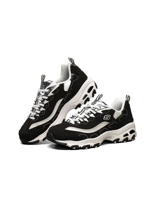 Кроссовки d lites 1.0 low chunky shoes black Skechers — изображение 3 из 4, черный/белый