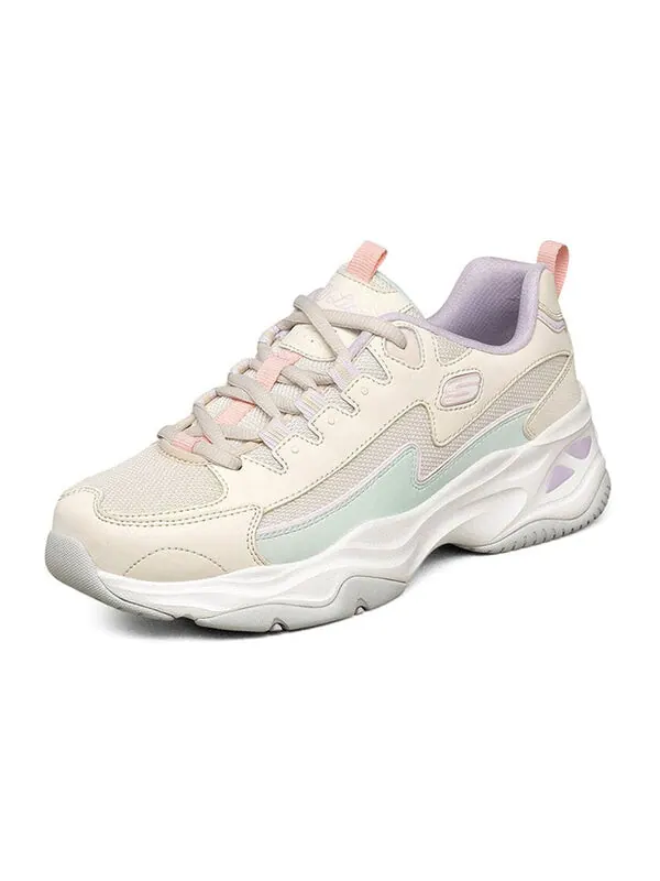 Кроссовки d lites 4.0 panda flatform low chunky shoes white Skechers — изображение 2 из 4, кремовый белый