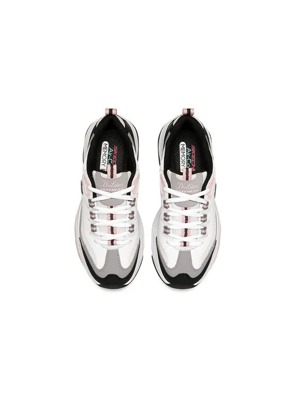 Кроссовки d'lites low-dad shoes white/black/pink Skechers — изображение 4 из 4, белый/черный/розовый