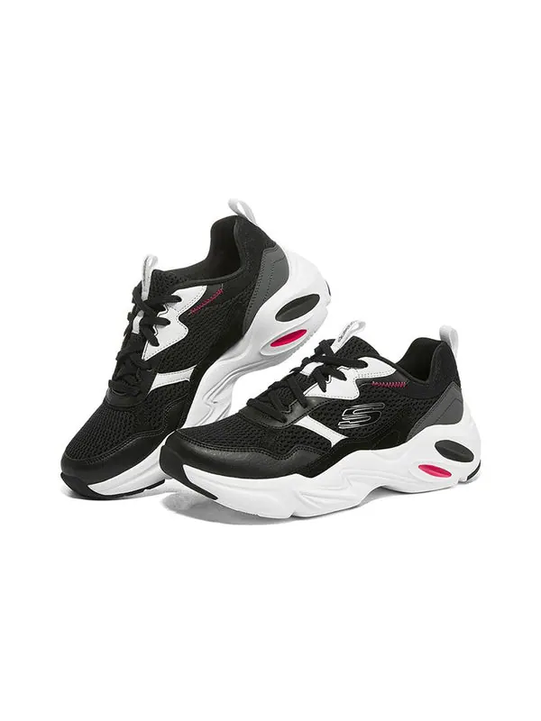 Кроссовки stamina airy leisuresport shoes black/white Skechers — изображение 3 из 4, черный/белый