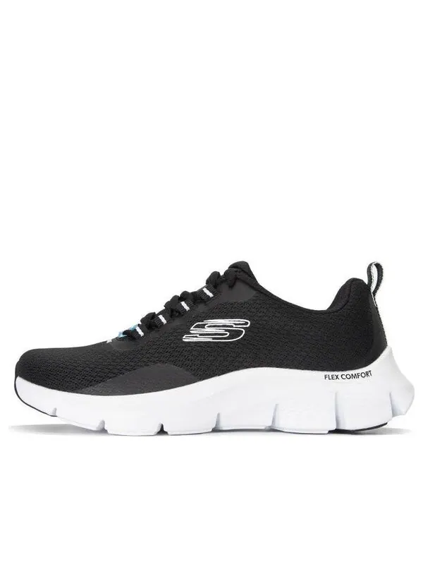 Кроссовки flex comfort 'black white' Skechers — изображение 1 из 4, черный/белый