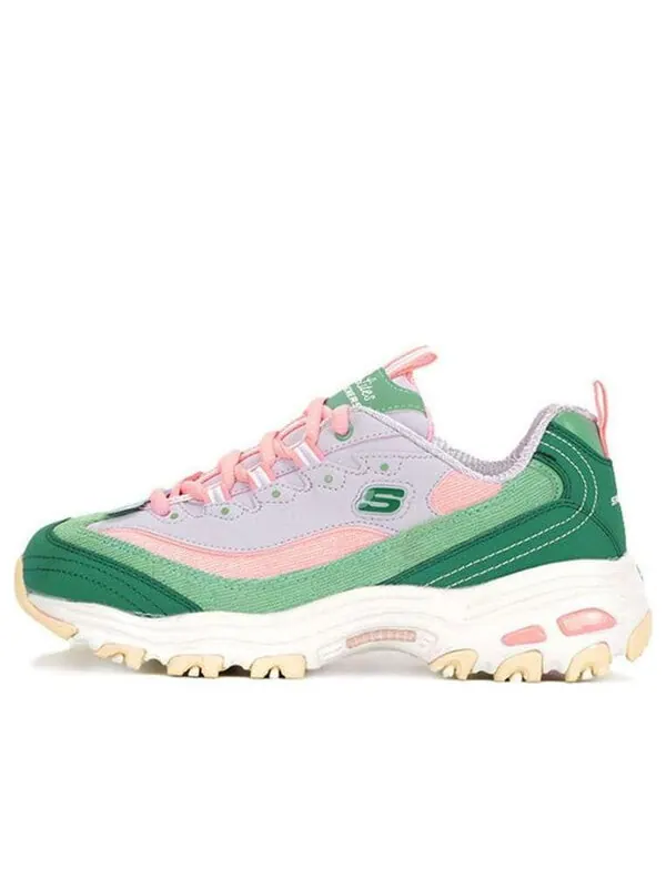 Кроссовки d'lites 1.0 dad shoes gs green/pink Skechers — изображение 1 из 4, зеленый