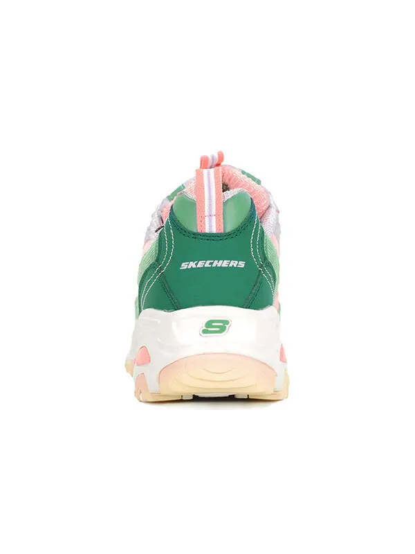 Кроссовки d'lites 1.0 dad shoes gs green/pink Skechers — изображение 3 из 4, зеленый