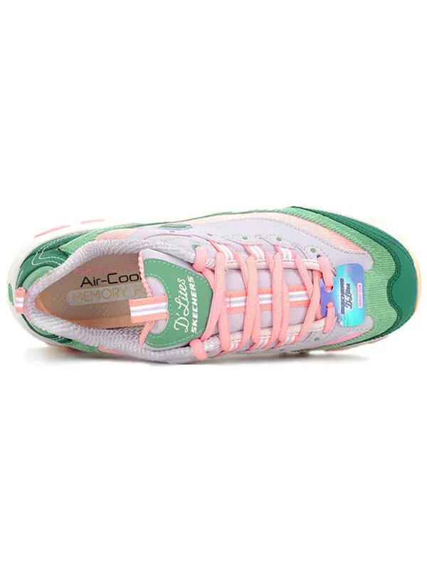 Кроссовки d'lites 1.0 dad shoes gs green/pink Skechers — изображение 4 из 4, зеленый