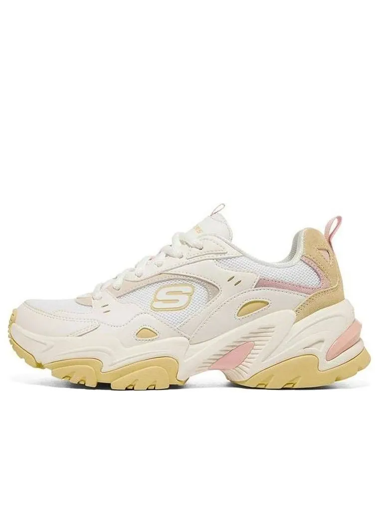 Беговые кроссовки (WMNS) Skechers Stamina V2 'White Yellow' — изображение 1 из 5, белый