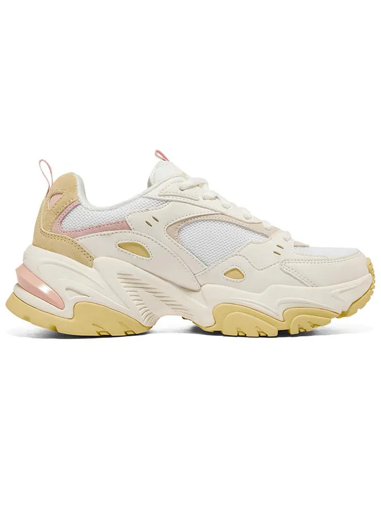 Беговые кроссовки (WMNS) Skechers Stamina V2 'White Yellow' — изображение 2 из 5, белый