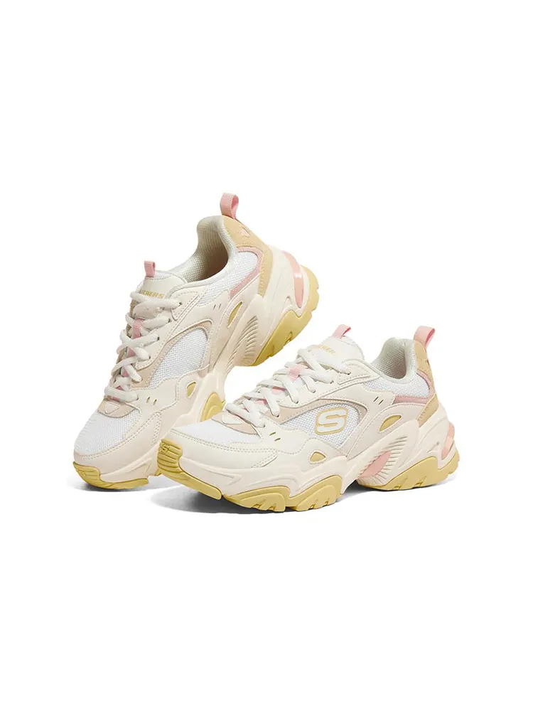 Беговые кроссовки (WMNS) Skechers Stamina V2 'White Yellow' — изображение 3 из 5, белый
