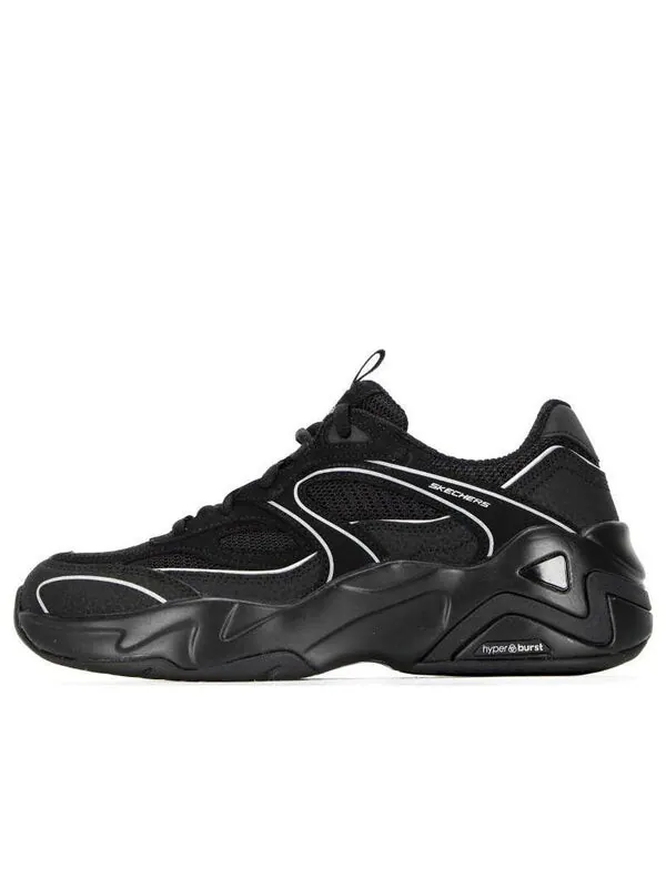 Кроссовки dlites hyper burst 'black silver' Skechers — изображение 1 из 4, черный/серебристый