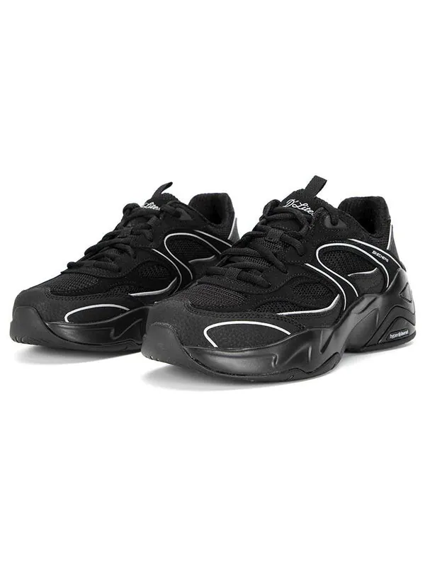 Кроссовки dlites hyper burst 'black silver' Skechers — изображение 3 из 4, черный/серебристый