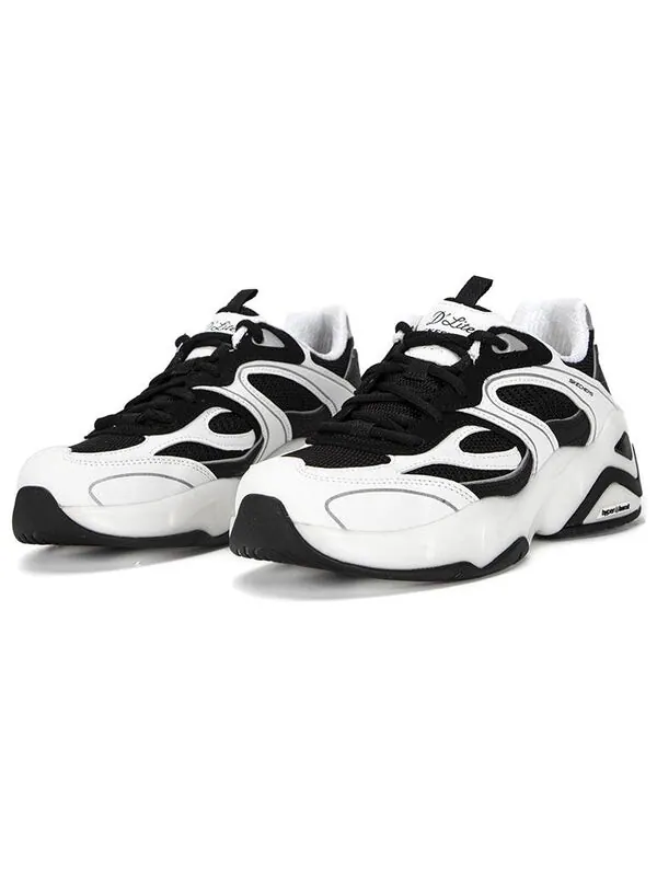Кроссовки dlites hyper burst 'white black' Skechers — изображение 3 из 4, белый/черный