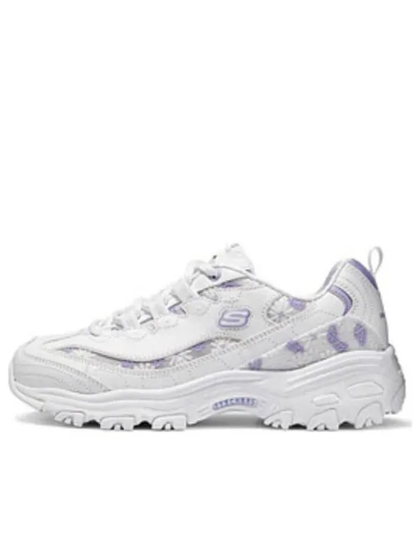 Кроссовки women sport d'lites 1.0 'white lavender' Skechers — изображение 1 из 4, белый/фиолетовый