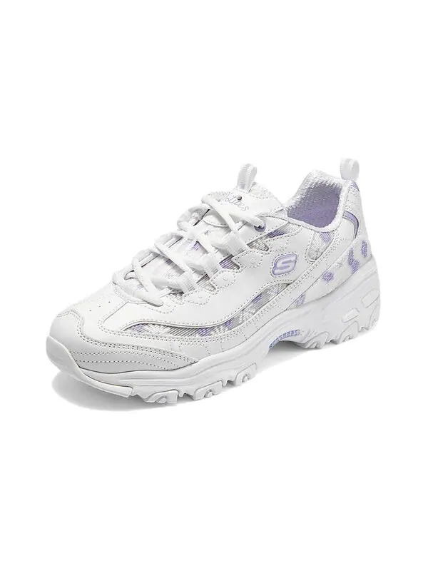 Кроссовки women sport d'lites 1.0 'white lavender' Skechers — изображение 2 из 4, белый/фиолетовый